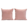 Set of (2) 16" Square Accent Pillows in Blush Pink Velvet / PILLOW16PN2PK