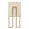 Set of (2) Skyline Dining Chairs in Cream Fabric w/ Polished Gold Metal Frame / SKYLINEDCCM2PK