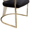 Solstice Dining Chair in Black Velvet w/ Polished Gold Metal Frame / SOLSTICEDCBL1PK