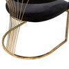 Solstice Dining Chair in Black Velvet w/ Polished Gold Metal Frame / SOLSTICEDCBL1PK