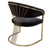Solstice Dining Chair in Black Velvet w/ Polished Gold Metal Frame / SOLSTICEDCBL1PK