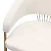 Solstice Dining Chair in Cream Velvet w/ Polished Gold Metal Frame / SOLSTICEDCCM1PK