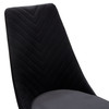 Vogue Set of (2) Dining Chairs in Black Velvet with Polished Gold Metal Base / VOGUE2DCBL2PK