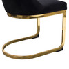 Vogue Set of (2) Dining Chairs in Black Velvet with Polished Gold Metal Base / VOGUE2DCBL2PK