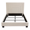 Arden Queen Bed w/ 54" Headboard in Cream Fabric / ARDENQUBEDCM