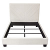 Vogue Queen Bed w/ 54" Headboard in Light Cream Velvet / VOGUEQUBEDCM