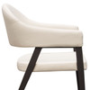 Adele Set of Two Dining/Accent Chairs in Cream Fabric w/ Black Powder Coated Metal Frame / ADELEDCCM2PK