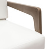 Blair Accent Chair in White Fabric with Curved Wood Leg Detail / BLAIRCHWH