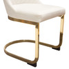 Vogue Set of (2) Dining Chairs in Cream Velvet with Polished Gold Metal Base / VOGUE2DCCM2PK