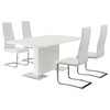 Anges 5-piece Dining Table Set White High Gloss and White / CS-102310-S5W