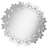 Cordelia Round Floral Frame Wall Mirror / CS-961622
