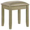 Beaumont Square Upholstered Vanity Stool Champagne / CS-205297STL