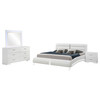 Jeremaine 4-piece Eastern King Bedroom Set White / CS-300345KE-S4L