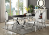 Antoine 5-piece Rectangular Glass Top Dining Set Chrome / CS-107871-S5