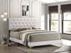 Kendall Upholstered California King Panel Bed White / CS-224401KW