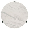 Tandi Round End Table Faux White Marble and Black / CS-753537