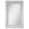 Aideen Rectangular Wall Mirror with Vertical Stripes of Faux Crystals / CS-961614