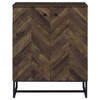 Carolyn 2-door Accent Cabinet Rustic Oak and Gunmetal / CS-959639