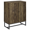 Carolyn 2-door Accent Cabinet Rustic Oak and Gunmetal / CS-959639