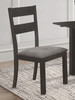 Jakob Upholstered Side Chairs with Ladder Back (Set of 2) Grey and Black / CS-115132