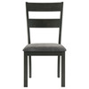 Jakob Upholstered Side Chairs with Ladder Back (Set of 2) Grey and Black / CS-115132