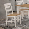 Kirby Slat Back Side Chair (Set of 2) Natural and Rustic Off White / CS-192692