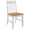 Kirby Slat Back Side Chair (Set of 2) Natural and Rustic Off White / CS-192692