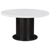 Sherry 5-piece Round Marble Top Dining Table Set Grey / CS-115490-S5G