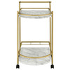 Desiree 2-tier Bar Cart with Casters Gold / CS-181377