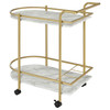 Desiree 2-tier Bar Cart with Casters Gold / CS-181377