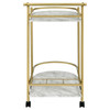 Desiree 2-tier Bar Cart with Casters Gold / CS-181377