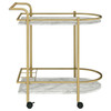 Desiree 2-tier Bar Cart with Casters Gold / CS-181377