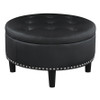 Jace Upholstered Tufted Storage Ottoman Black / CS-914144