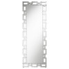 Tavin 24 x 65 Inch Geometric Frame Standing Mirror Silver / CS-961634