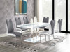 Brooklyn 5-piece Dining Set White and Chrome / CS-193811-S5