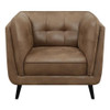 Thatcher Upholstered Button Tufted Chair Brown / CS-509423