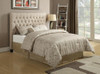 Chloe Tufted Upholstered Eastern King Headboard Oatmeal / CS-300007KEB1