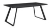 Smith Rectangle Ceramic Top Dining Table Black and Gunmetal / CS-115231