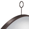 Gwyneth 30 x 35 Inch Round Wall Mirror Black Nickel / CS-961495