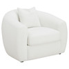 Isabella Faux Sheepskin Upholstered Accent Chair Natural / CS-509873