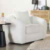 Isabella Faux Sheepskin Upholstered Accent Chair Natural / CS-509873