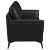 Moira Upholstered Tufted Living Room Set with Track Arms Black / CS-511131-S2
