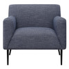 Darlene Upholstered Tight Back Accent Chair Navy Blue / CS-905641