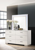 Felicity Wood LED Dresser Mirror White High Gloss / CS-203504LED