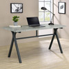 Tatum Rectangular Writing Desk Cement and Gunmetal / CS-805891