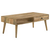 Zabel Rectangular 1-drawer Coffee Table Natural / CS-724258