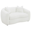 Isabella Upholstered Tight Back Loveseat White / CS-509872