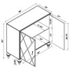Astilbe 2-door Mirrored Accent Cabinet Silver and Champagne / CS-951851