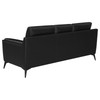 Moira Upholstered Tufted Living Room Set with Track Arms Black / CS-511131-S3