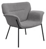 Davina Upholstered Flared Arms Accent Chair Ash Grey / CS-905614